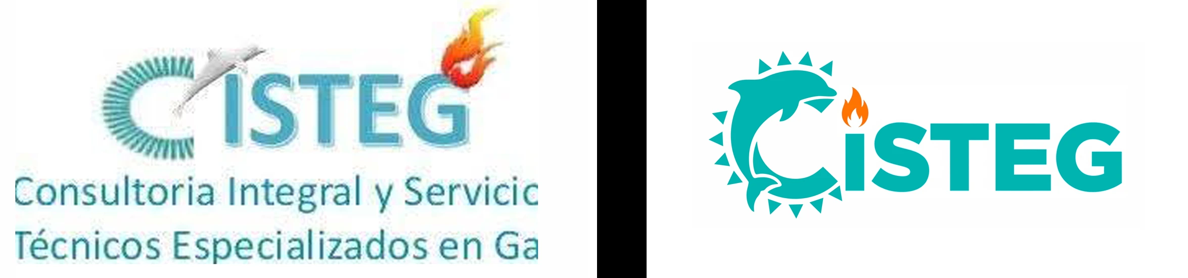 Comparativa del logotipo antiguo y el nuevo logotipo rediseñado para CISTEG