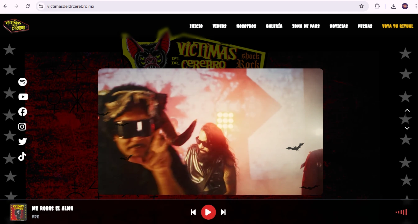 Sitio Web Víctimas del Dr. Cerebro